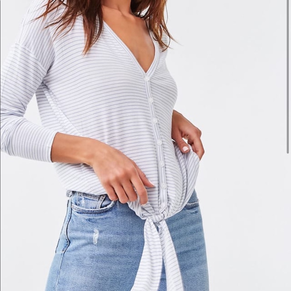 Forever 21 long sleeve stripped top